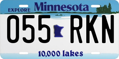 MN license plate 055RKN