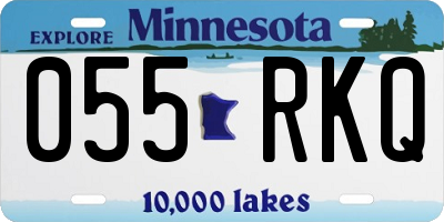 MN license plate 055RKQ