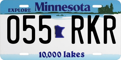 MN license plate 055RKR