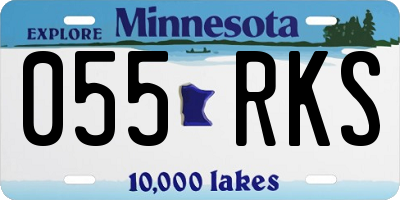 MN license plate 055RKS