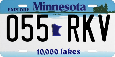 MN license plate 055RKV