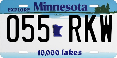 MN license plate 055RKW