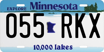 MN license plate 055RKX