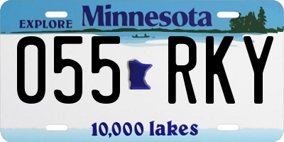 MN license plate 055RKY