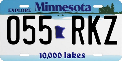 MN license plate 055RKZ
