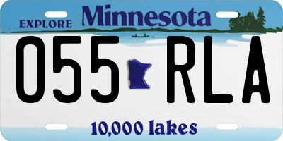 MN license plate 055RLA