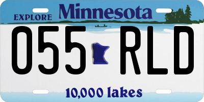 MN license plate 055RLD