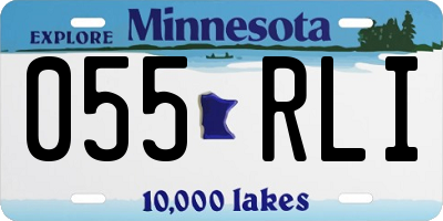 MN license plate 055RLI
