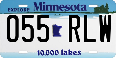 MN license plate 055RLW