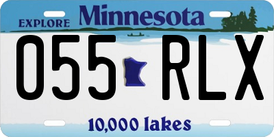 MN license plate 055RLX