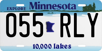 MN license plate 055RLY
