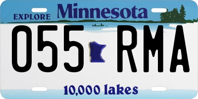 MN license plate 055RMA