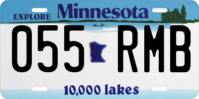 MN license plate 055RMB