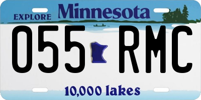 MN license plate 055RMC