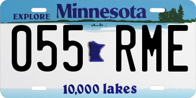 MN license plate 055RME