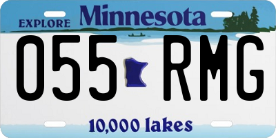 MN license plate 055RMG