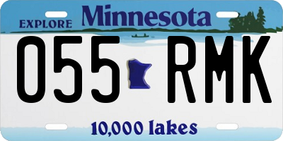 MN license plate 055RMK