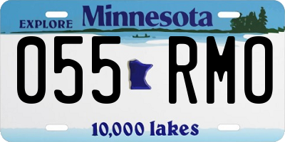 MN license plate 055RMO