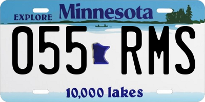 MN license plate 055RMS