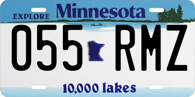 MN license plate 055RMZ