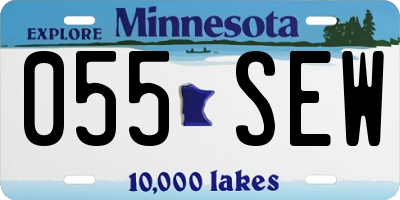 MN license plate 055SEW