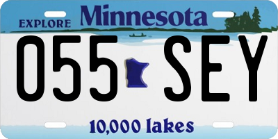 MN license plate 055SEY