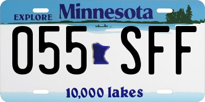 MN license plate 055SFF