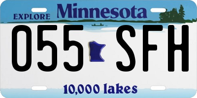 MN license plate 055SFH