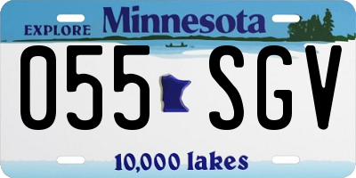 MN license plate 055SGV