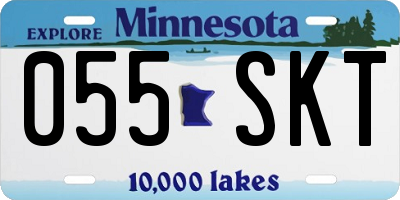 MN license plate 055SKT