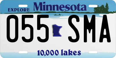 MN license plate 055SMA