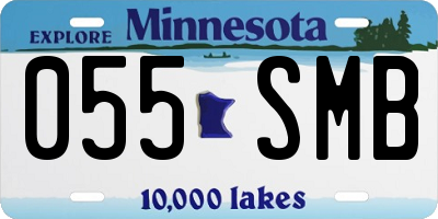 MN license plate 055SMB