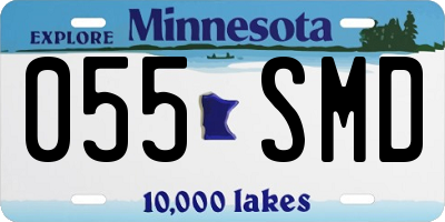 MN license plate 055SMD