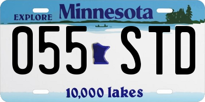 MN license plate 055STD