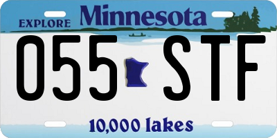 MN license plate 055STF