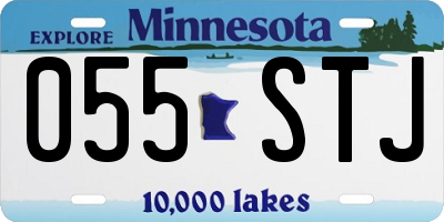 MN license plate 055STJ