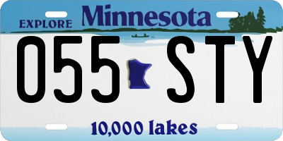 MN license plate 055STY