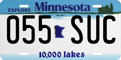 MN license plate 055SUC
