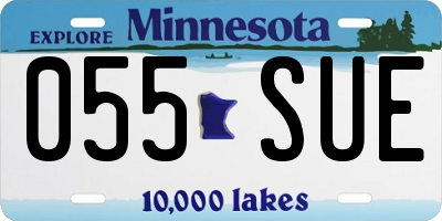 MN license plate 055SUE