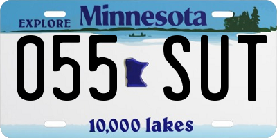 MN license plate 055SUT