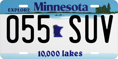 MN license plate 055SUV