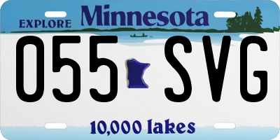 MN license plate 055SVG