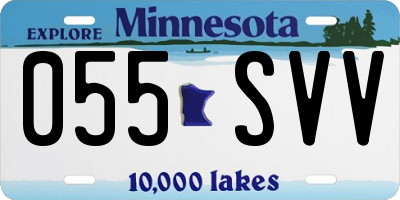MN license plate 055SVV