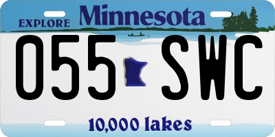 MN license plate 055SWC
