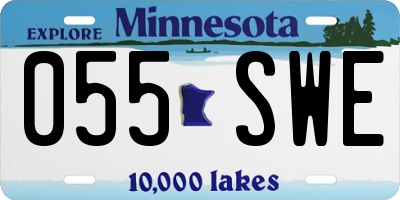 MN license plate 055SWE