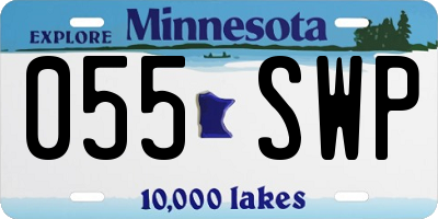 MN license plate 055SWP