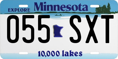 MN license plate 055SXT
