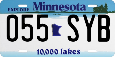 MN license plate 055SYB