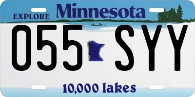MN license plate 055SYY