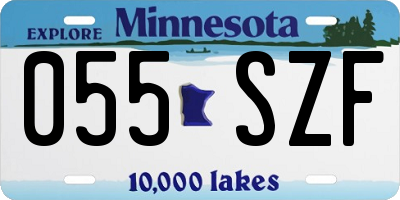 MN license plate 055SZF